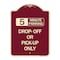 Signmission Off or Pick-Up Choose Your Limit Minute Parking Heavy-Gauge Aluminum Sign, 24" x 18", BU-1824-23528 A-DES-BU-1824-23528 - alternate 1